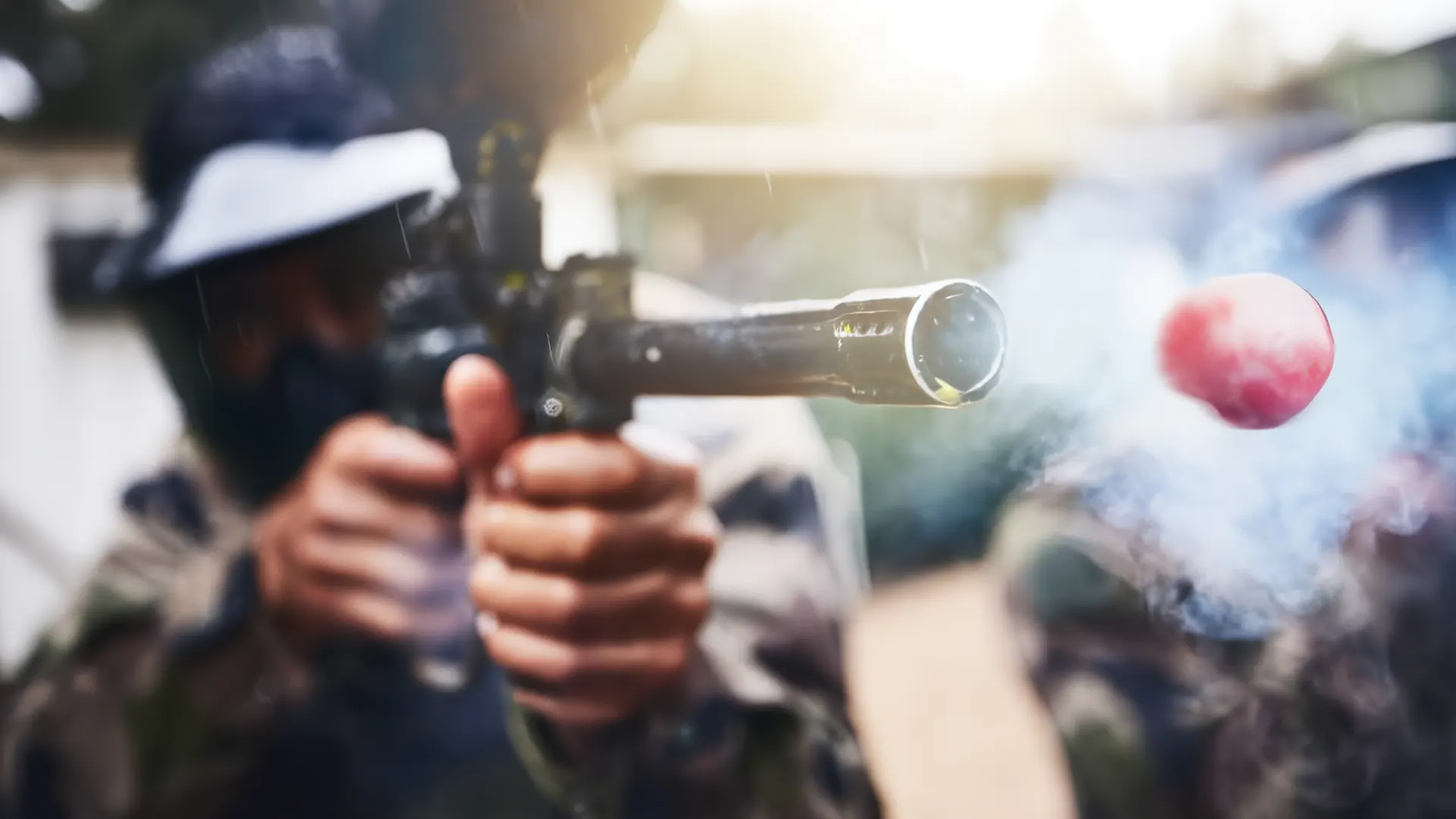 Galería de fotos del túnel de paintball en diferentes eventos.